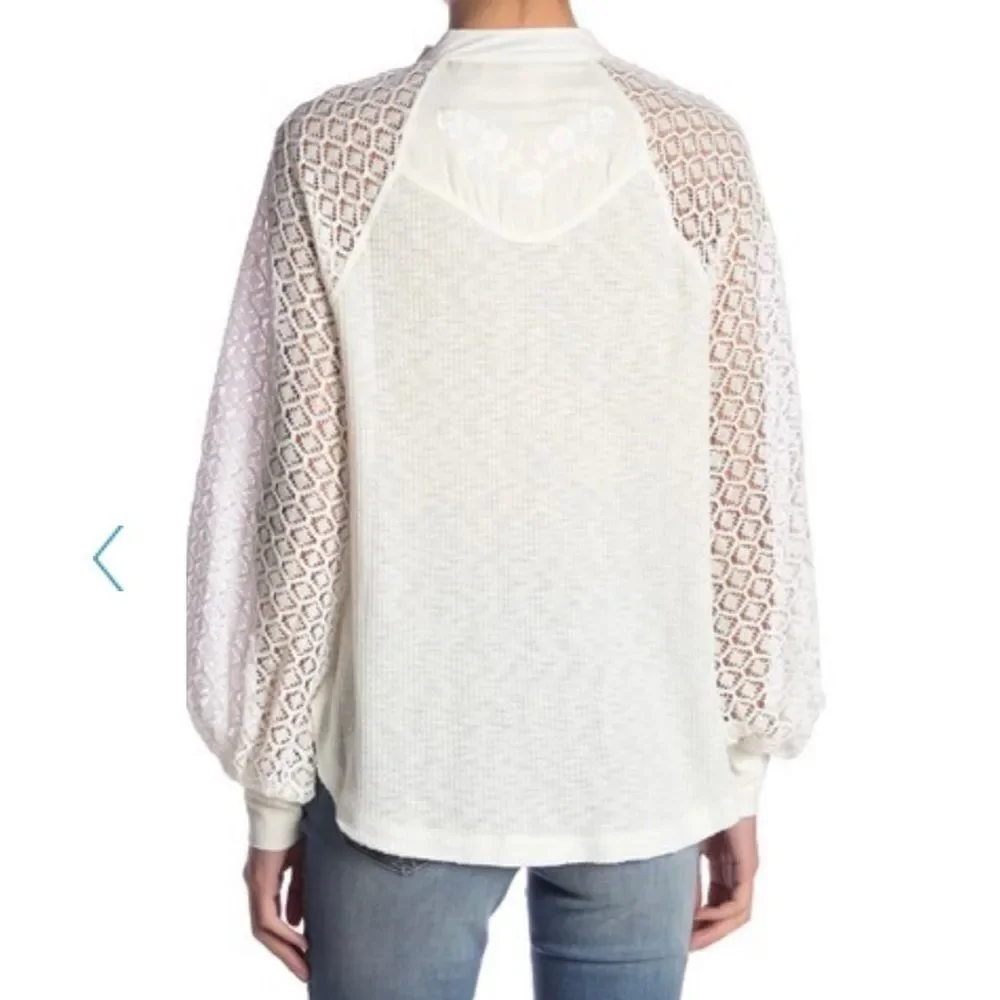 NWT Free People Sweetest Thing Thermal in Ivory